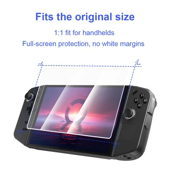 1/2 Упаковки защитной пленки для экрана, Защитная пленка от царапин и отпечатков пальцев, закаленное стекло для Lenovo Legion Go Handheld 2023