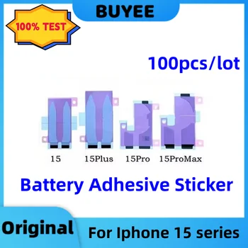 100шт Клейкая наклейка для аккумулятора iPhone 15 15Plus 15Pro 15ProMax, Замена ленты для аккумулятора, Ремонт батареи, Защитная пленка