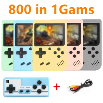 800 игр В 1, МИНИ Портативная ретро-приставка, портативные игровые плееры, 8-битный цветной ЖК-экран с диагональю 3,0 дюйма, Game Boy