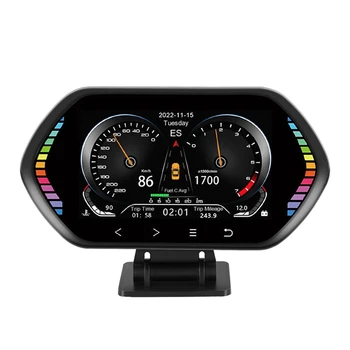 F12 Универсальный HUD Головной Дисплей OBD2 GPS Спидометр Интеллектуальный Измеритель Наклона Автомобильные Аксессуары