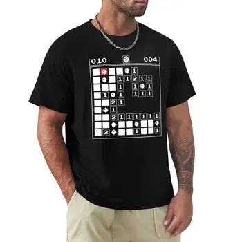 Minesweeper Vintage Gaming 90-х Олдскульная футболка на заказ, футболки больших размеров, мужские футболки с длинным рукавом