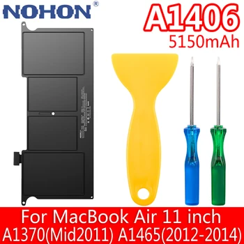 NOHON A1406 Аккумулятор для Ноутбука MacBook Air 11 дюймов Аккумуляторы для ноутбуков A1370 Середины 2011 года A1465 2012 2014 A1495 Замена 5150 мАч