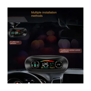 P18 HUD Головной дисплей Автомобильный клинометр 4x4, внедорожный GPS-трекер, спидометр, измеритель градиента, автоинструменты для всех автомобилей