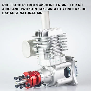 RCGF 61cc Бензиновый двигатель для радиоуправляемого самолета, двухтактный одноцилиндровый боковой выхлоп естественного воздуха