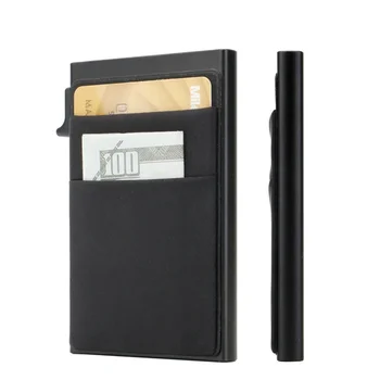 RFID-боковая противоугонная щетка с несколькими картами, металлический держатель для кредитных карт, коробка для карт из алюминиевого сплава, кошелек, многофункциональный зажим для денег
