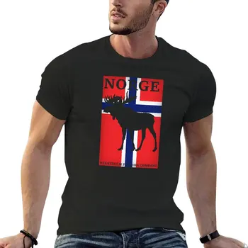 Wikstroem - Баннер с флагом Норвегии, футболка в стиле лося гранж, мужская одежда, футболки, быстросохнущая футболка, мужские винтажные футболки