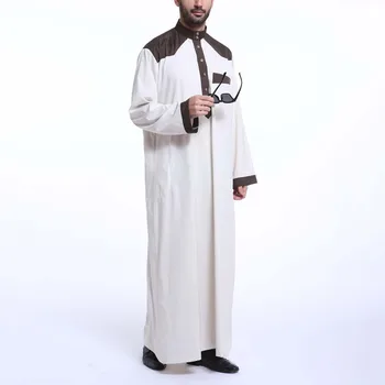 Арабская мужская одежда, мусульманские однотонные халаты, арабская мужская одежда для богослужения