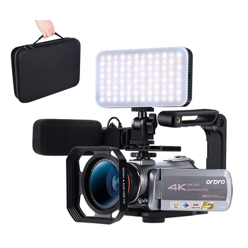 Видеокамера 4K Camcorder Профессиональная Ordro AZ50 с 64-кратным Цифровым Зумом ИК Ночного Видения WiFi Vlog Камеры для YouTube Blogger