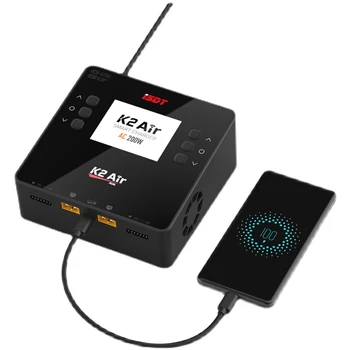Двухрежимное беспроводное интеллектуальное зарядное устройство K2 Air с двойным режимом переменного/постоянного тока, синхронный двухканальный режим с интеллектуальной зарядкой