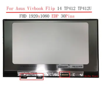Для Asus VivoBook Flip 14 TP412 TP412FA TP412U TP412F TP412FAC Full FHD Дисплей Сенсорный Дигитайзер B140HAN04.0 IPS1920X1080