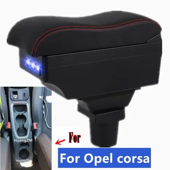 Для Opel corsa 2020-2022 Коробка для подлокотников для автомобиля Opel corsa Центральный ящик для хранения подлокотников с USB-разъемом, аксессуары для салона автомобиля