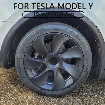 Для Tesla Model Y 4 шт./компл. 19-дюймовая Крышка Ступицы С Производительной Заменой Колесной Крышки Обновление Автомобильной Крышки Ступицы 2018-2022 2023 НОВЫЙ
