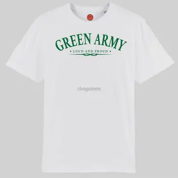 Зеленая армейская белая футболка из органического хлопка для фанатов Plymouth Argyle в подарок