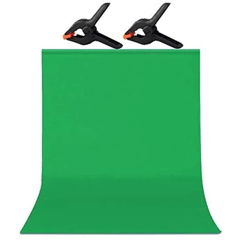 Зеленый экран с зумом 5X6,5 фута/1,5X2 М, Мягкий Фон для фотосъемки, для Фото-Видеостудии, Хромакея и телевидения