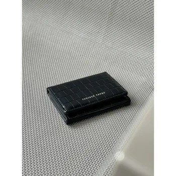 Кошелек Женский текстурированный Многофункциональный маленький кошелек, держатель для карт особого дизайна, простой студенческий кошелек в корейском стиле