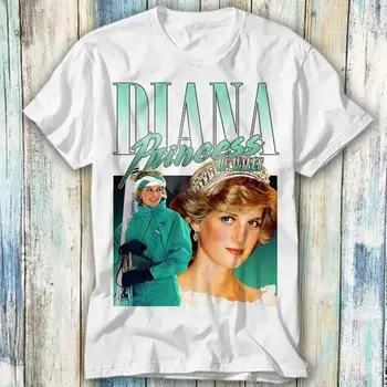 Леди Диана Принцесса Уэльская, футболка 90-х, подарок-мем, забавная футболка в стиле унисекс, геймер, музыка из фильмов 804