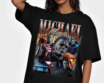 Лимитированная винтажная рубашка Майкла Майерса Футболка Michael Myers Homage Футболка Myers Thriller Friday the 13th Horror Рубашка на Хэллоуин (1