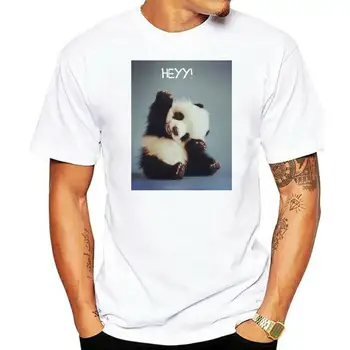 Малыш Панда Привет! Милый Медведь Tumblr Модная футболка Мужская женская Унисекс 1028