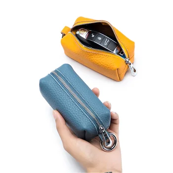 Многофункциональный кошелек для монет, сумка для ключей из мягкой кожи, бытовые сумки для ключей большой емкости, два в одном, милый брелок для ключей, держатель для ключей