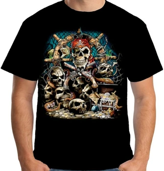 Мужская пиратская футболка Barnacle Bill Death Gothic Horror Goth A20291