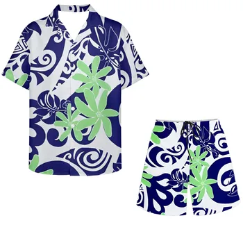 Мужской пляжный костюм для мальчиков, 2 предмета, мужская повседневная удобная пляжная рубашка в стиле хип-хоп, мужская пляжная веревка, повседневные пляжные брюки