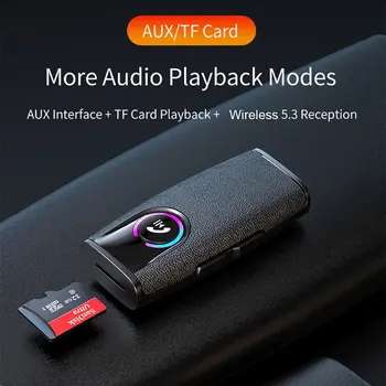 Музыкальный аудиоприемник для наушников, совместимый с Bluetooth, разъем 5,3 3,5 мм, беспроводной аудиоприемник Hands Free A2DP для наушников для автомобильного телевизора