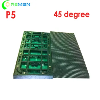 Наружный 45-градусный светодиодный модуль p5 320x160 мм 64x32 для светодиодного экрана L-образной формы