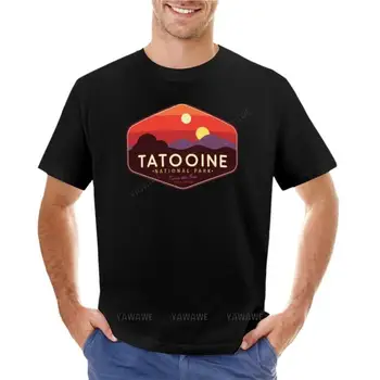 Национальный парк Татуин - вдвойне интереснее, вдвойне веселее! Классическая футболка, забавные футболки, черные футболки для мужчин