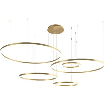 Новая минималистичная современная светодиодная люстра для домашнего освещения Кольца для щеток для гостиной столовой кухни Подвесные светильники для помещений