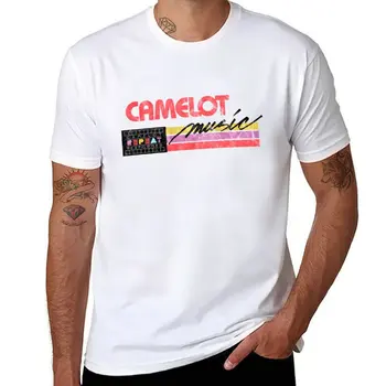 Новая футболка Camelot Music с потертостями, футболки оверсайз, пустые футболки, мужские футболки в упаковке