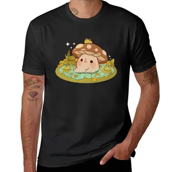 Новая футболка Cute mushroom in a frog pond, топы больших размеров, футболки оверсайз, мужские тренировочные рубашки