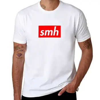 Новая футболка с логотипом funny box, пародийный мем - аббревиатура smh, футболки спортивных фанатов, спортивная рубашка, мужские футболки чемпионов