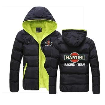 Новейшая мужская Martini Racing 2024, зимняя теплая мужская спортивная одежда с принтом, повседневная спортивная мужская куртка, Двойная цветовая гамма, мужская