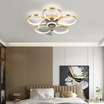 Новое поступление светодиодных Потолочных Вентиляторов для гостиной, светильника для спальни, Домашнего декора, вентиляторов, потолочного светильника для спальни