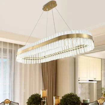 НОВЫЕ люстры и светильники LED Luxury K9 Crystal Pendant Подвесное освещение для гостиной и столовой Lustre Home Indoor Decor Светильники