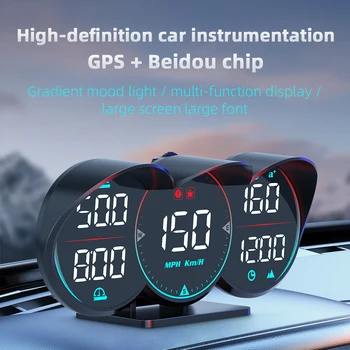 Новый Головной Дисплей Автомобильный Цифровой Спидометр GPS Сигнализация Превышения Скорости КМЧ МИЛЬ ч Усталостная Сигнализация Вождения HUD Датчик для Автомобиля Auto