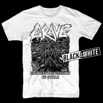 Обложка альбома Grave Endless Procession of Souls, футболка с музыкой в стиле метал, хард-рок, все размеры S-5XL, мужская, черная, Белая