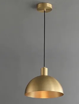 Подвесные светильники для ресторана в скандинавском минималистичном стиле, полностью Медная люстра, Роскошный Домашний декор из золота, Медный подвесной светильник