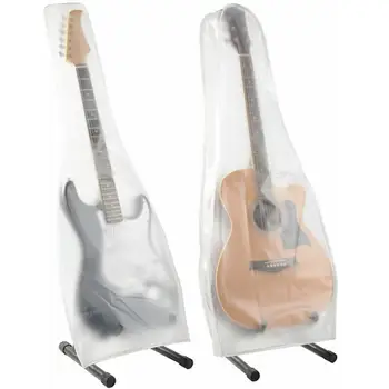 Полупрозрачный Видимый Прочный водонепроницаемый пылезащитный чехол для акустической /электрической гитары, защита и хранение