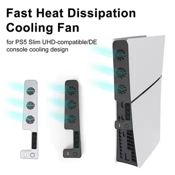 Прочный вентилятор, эффективный вентилятор охлаждения консоли Ps5 Slim, высокоскоростной отвод тепла, бесшумная работа, 3-ступенчатый регулируемый задний кулер