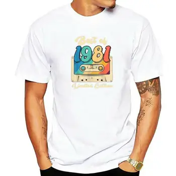 Ретро Лучшее из кассеты 1981 года, украшения на 41-й день рождения, футболка, винтажная футболка 80-х, 41-летняя одежда, Подарки для папы, бестселлер
