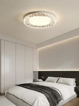 Роскошный белый Потолочный светильник для спальни И гостиной, современный круглый кольцевой Светильник, Украшение дома, Кухня в стиле лофт, Умная Светодиодная люстра
