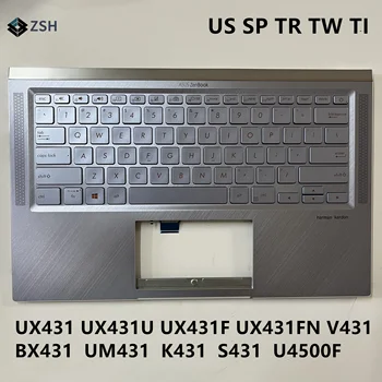 США/Испания/TW/Турция/Тайский для Asus UX431 UX431U F FN FA BX431 UM431D U4500F X431 X431FAC V431 K431 S431 Клавиатура ноутбука C Крышкой