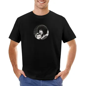 Топы с футболкой Angela Davis, быстросохнущие на заказ, создайте свои собственные мужские футболки с графическим рисунком.