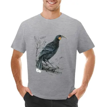 Футболка Huia, Местная птица Новой Зеландии, большие размеры, винтажная одежда больших размеров, мужская одежда