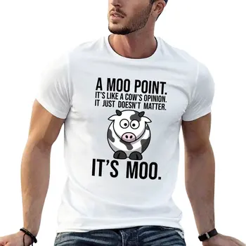 Футболка Moo Point с коротким рукавом для мальчиков, белые футболки, футболки для мужчин