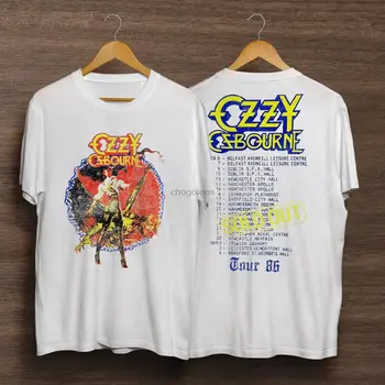 Футболка Ozzy Osbourne Sin Tour '86 Винтажная футболка Ozzy Osbourne, Ретро футболка Ozzy Osbourne, футболка Ozzy Osbourne Music Tour
