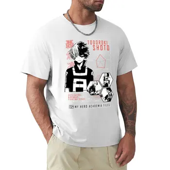 Футболка TODOROKI SHOTO с коротким рукавом, футболка с принтом животных для мальчиков, мужские футболки большого и высокого роста