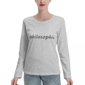 Футболки Parasyte - philosophia С длинным рукавом, футболки оверсайз, милая одежда, топы для Женщин