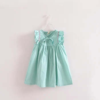 2015 Новое летнее платье для маленьких девочек, расшитое нефритом, детские платья для девочек, платья для маленьких девочек